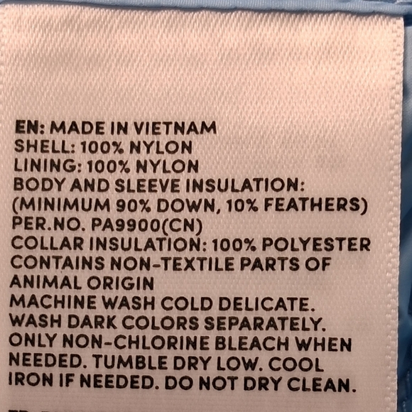 NWT Lands End Bermuda Blue Hyper Dry Down Jacket Size M - Picture 8 of 11